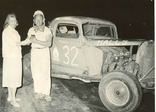 Whittemore Speedway - Porky Burkholder And Donna Green 59 (newer photo)